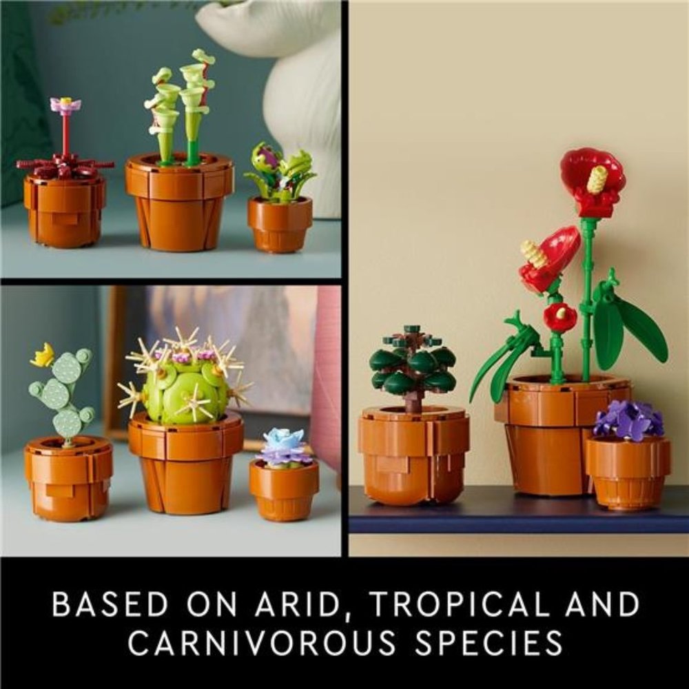 Icons Tiny Plants Creative Building Set for Adults, Gift for Valentines Day